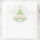 Frohe Weihnachten Runder Aufkleber (Tasche)