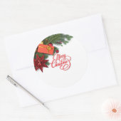 Frohe Weihnachten Runder Aufkleber (Umschlag)