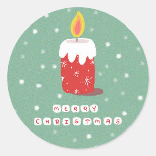 Frohe Weihnachten Runder Aufkleber