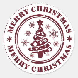Frohe Weihnachten Runder Aufkleber