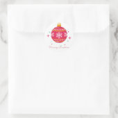 Frohe Weihnachten Runder Aufkleber (Tasche)