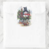 Frohe Weihnachten Runder Aufkleber (Tasche)