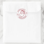 Frohe Weihnachten Runder Aufkleber (Tasche)