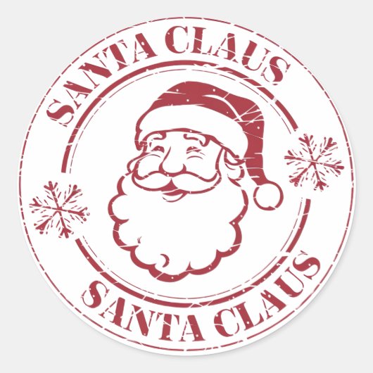 Frohe Weihnachten Runder Aufkleber (Vorderseite)