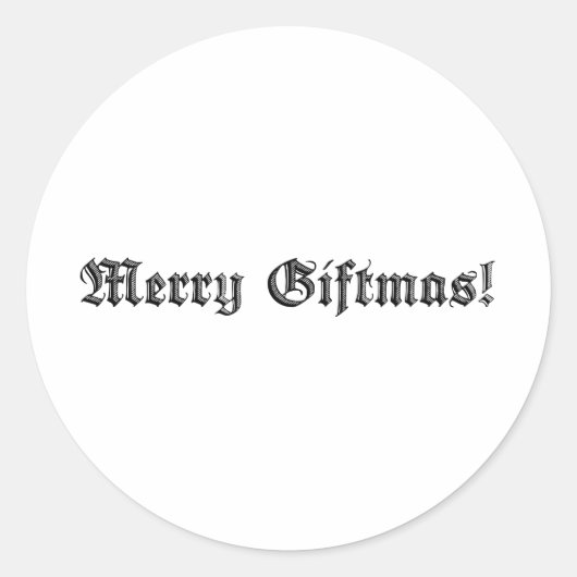 Frohe Weihnachten! Runder Aufkleber (Vorderseite)