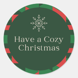 Frohe Weihnachten Runder Aufkleber
