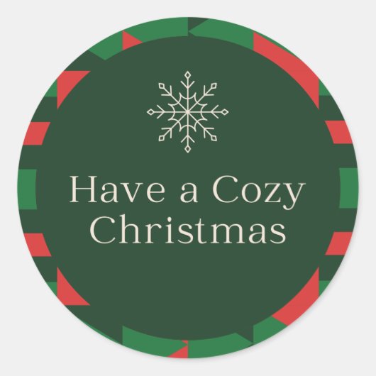 Frohe Weihnachten Runder Aufkleber (Vorderseite)