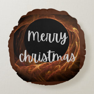 frohe Weihnachten Rundes Kissen
