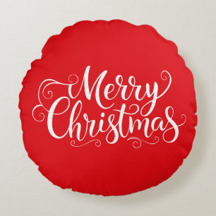 Frohe Weihnachten  Rundes Kissen