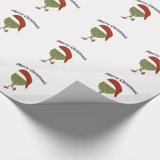 Frohe Weihnachten! Running Artichoke Geschenkpapier (Ecke)