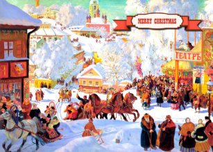 Frohe Weihnachten Russisch Karten Zazzle De