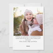 Frohe Weihnachten Rustic 4 FOTO Gruß QR-Code (Rückseite)