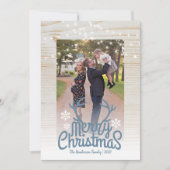 Frohe Weihnachten Rustic Antlers Foto String Light (Vorderseite)