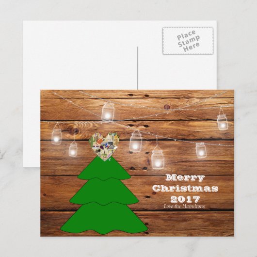 Frohe Weihnachten Rustic Texas Postcard (Vorne/Hinten)
