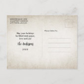 Frohe Weihnachten Rustic Watercolor Gnome Familie (Rückseite)