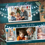 Frohe Weihnachten Rustic Wood Fotos<br><div class="desc">zwei Foto Collage Weihnachts Grußkarte Vorlage. Der gesamte Text ist einstellbar. Foto- und Logo-Upload Option. Herzlich willkommen bei Ihrem Büro,  bei Ihrem Firmennamen oder bei Ihrem Geschäftsinhaber.</div>