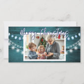 Frohe Weihnachten Rustic Wood Fotos (Vorderseite)