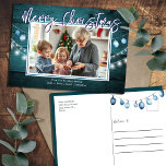 Frohe Weihnachten Rustic Wood Fotos Postkarte<br><div class="desc">zwei Foto Collage Weihnachts Grußkarte Vorlage. Der gesamte Text ist einstellbar. Foto- und Logo-Upload Option. Herzlich willkommen bei Ihrem Büro,  bei Ihrem Firmennamen oder bei Ihrem Geschäftsinhaber.</div>