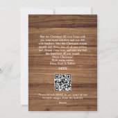 Frohe Weihnachten Rustikal 4 Foto Gruß QR-Code (Rückseite)