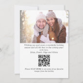 Frohe Weihnachten Rustikal 4 FOTO Gruß QR-Code (Rückseite)