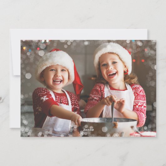 Frohe Weihnachten Rustikal handgezeichnet Haus & L (Rückseite)