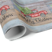 Frohe Weihnachten Rustikal Holz und Niedlicher rot Geschenkpapier (Rolleneckpunkt)