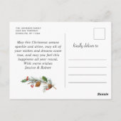 Frohe Weihnachten Rustikale 5 FOTO Grußurlaub Postkarte (Rückseite)