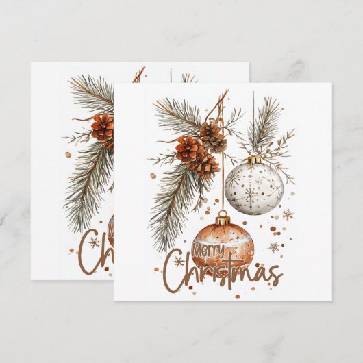 Frohe Weihnachten Rustikale Begrüßung (Vorne/Hinten)