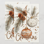 Frohe Weihnachten Rustikale Begrüßung Briefpapier (Vorne/Hinten)