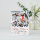 Frohe Weihnachten Rustikale Birch Bark 4 FOTO Gruß Postkarte (Stehend Vorderseite)