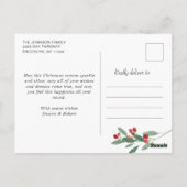 Frohe Weihnachten Rustikale Birch Bark 4 FOTO Gruß Postkarte (Rückseite)