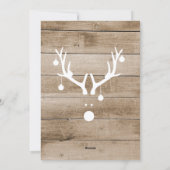 Frohe Weihnachten rustikale braune Holzkarte (Rückseite)