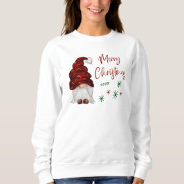Frohe Weihnachten Rustikale Country Girl Gnome Hol Sweatshirt
