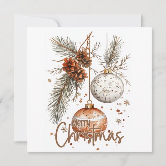 Frohe Weihnachten Rustikale Grüße (Vorderseite)