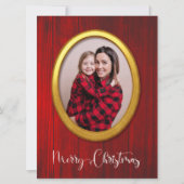 Frohe Weihnachten Rustikale Niedliche Rahmen hinzu (Vorderseite)