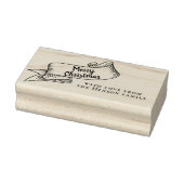 Frohe Weihnachten Rustikale Ribbon Familie Gruß Gummistempel (Stempel)