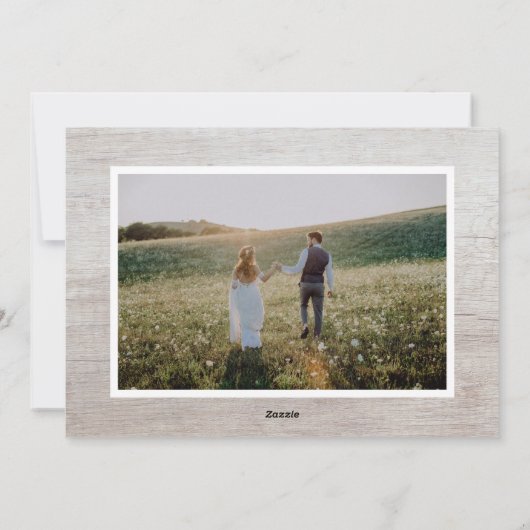 Frohe Weihnachten Rustikale Rose Gold Script Foto (Rückseite)