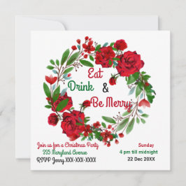 Frohe Weihnachten Rustikale Rose Wasserfarbenreath