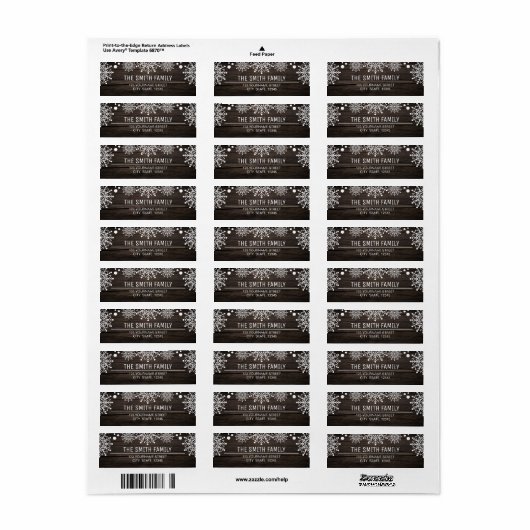 Frohe Weihnachten | Rustikale Schneeflocken aus Ba (Vorne)