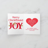 Frohe Weihnachten Rustikale Skripte geklappte Weih (Innenseite)