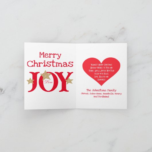 Frohe Weihnachten Rustikale Skripte geklappte Weih (Innenseite)