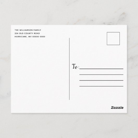 Frohe Weihnachten Rustikale Sterne und Lichter auf Postkarte (Rückseite)