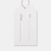 Frohe Weihnachten Rustikale Weihnachtsbaumen Geschenkanhänger (Rückseite)