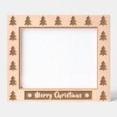 Frohe Weihnachten rustikale Weihnachtsfeier Foto a Geätzte Rahmen (Vorderseite)