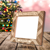 Frohe Weihnachten rustikale Weihnachtsfeier Foto a Geätzte Rahmen