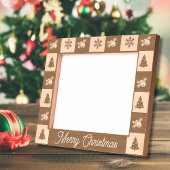 Frohe Weihnachten rustikale Weihnachtsfeier Foto a Geätzte Rahmen