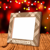 Frohe Weihnachten rustikale Weihnachtsfeier Foto a Geätzte Rahmen