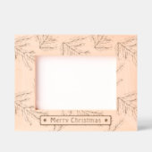 Frohe Weihnachten rustikale Weihnachtsfeier Foto a Geätzte Rahmen (Vorderseite)