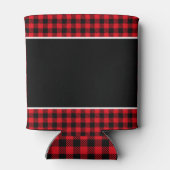 Frohe Weihnachten rustikalen roten Büffel kariert Dosenkühler (Rückseite)