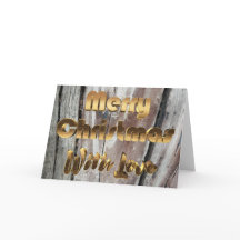 Frohe Weihnachten Rustikaler grauer Holzzaun